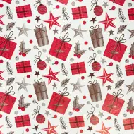 Červený dárkový balicí papír 200x70 cm