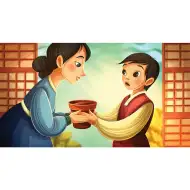 Chlapeček a prázdný květináč diapásmo (Sbírka lidových pohádek – série diapozitivů)