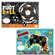 Chlapecký náčrtník ve dvou variantách s nálepkami, 40 listů, 1 ks