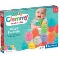 Clemmy: Touch &amp; Play měkké barevné stavební kostky, sada 20 kusů - Clementoni