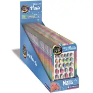 Crazy Chic Sada samolepicích umělých nehtů s duhovým motivem - Clementoni