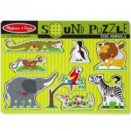 Dřevěná zvuková skládačka se zvířaty z zoo - Melissa &amp; Doug