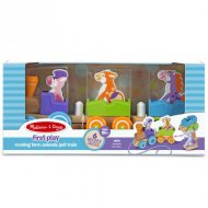 Dřevěný vlak na tahání se zvířaty z farmy - Melissa &amp; Doug