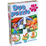 DUO Puzzle Farma se zvířaty - D-Toys