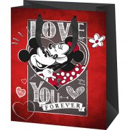 Dárková taška s motivem Mickeyho a Minnie Mouse, exkluzivní, velikost 18x10x23cm