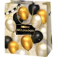 Dárková taška s potiskem balónků ve velké velikosti 27x14x33cm