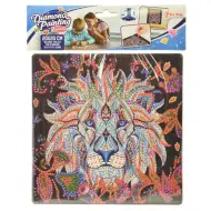 Diamantová mozaika: Sada na diamantové malování lev 20x20 cm