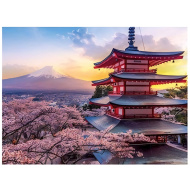 Diamantové puzzle: Japonská pagoda diamantová malířská sada 30x40 cm