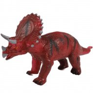 Dino World: Figurka Triceratops dinosaura ze vinylového materiálu s bavlněnou výplní, která vydává zvuk, 35 cm