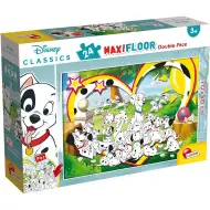 Disney 101 dalmatinů 2 v 1 maxi 24dílné puzzle a omalovánka 70x50 cm - Lisciani