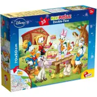 Disney Donald Duckova rodina 2 v 1 maxi 35dílné puzzle a omalovánka 70x50 cm – Lisciani