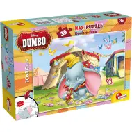 Disney Dumbo 2 v 1 35dílné maxi puzzle a omalovánky 70x50 cm - Lisciani