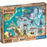 Disney: Ledové království mapa puzzle 1000 dílků - Clementoni