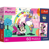 Disney Minnie Mouse 60dílné Premium Plus dětské puzzle s plakátem - Trefl