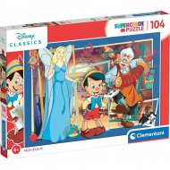 Disney Pinocchio 104 dílkové Super puzzle - Clementoni