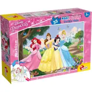 Disney Princezny 2 v 1 maxi puzzle 35 dílků a omalovánky 70x50 cm - Lisciani