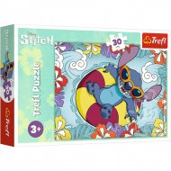 Disney Stitch si užívá dovolenou 30 dílků puzzle - Trefl