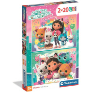 Domeček pro panenky Gabi 2×20 dílků Supercolor puzzle - Clementoni