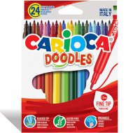 Doodles dlouhé špičaté fixy 24ks sada - Carioca