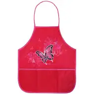 Duch: Červený malířský zástěr s motivem motýlů
