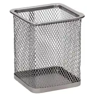 Duch: Kovový stolní držák na psací potřeby ve tvaru krychle 8x8x10cm