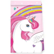 Duha jednorožec papírová dárková taška 21x13x8,5 cm sada 4 ks