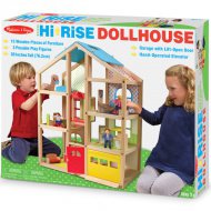 Dvoupatrový dřevěný panenkový dům s výtahem - Melissa &amp; Doug