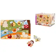 Eichhorn: Dřevěné puzzle s úchyty ve tvaru zvířat, různé varianty 1ks - Simba Toys