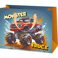 Exkluzivní velká dárková taška s motivem Monster Truck, 26 x 13 x 33 cm