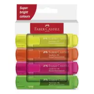 Faber-Castell: 1546 Neon fluorescenční 4ks sada zvýrazňovačů