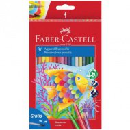 Faber-Castell: 36ks akvarelových barevných tužek se štětcem