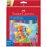 Faber-Castell: 48ks akvarelová sada barevných tužek s štětcem