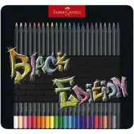 Faber-Castell: Black Edition barevné tužky, sada 24 kusů v kovové krabičce