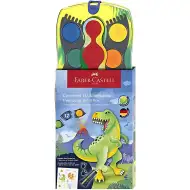 Faber-Castell: Connector 12ks akvarelová sada s propojitelnými paletami, s motivem dinosaurů