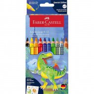 Faber-Castell: Jumbo GRIP sada barevných tužek s dinosaury 8+2ks balení