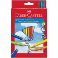 Faber-Castell: Junior barevné tužky 30 ks s ořezávátkem
