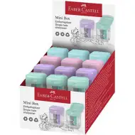 Faber-Castell: Ořezávátko s plastovou nádobkou v pastelových barvách, 1 ks.