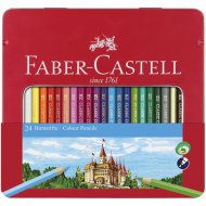 Faber-Castell: Sada barevných tužek 24 kusů v kovové krabici