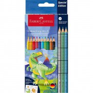 Faber-Castell: Sada barevných tužek Grip s dinosauri 10+3 ks