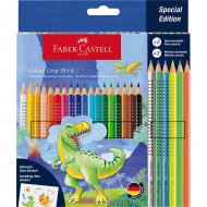 Faber-Castell: Sada barevných tužek Grip s motivem dinosaurů 18+6ks