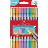 Faber-Castell: Sada fixů 10 ks s dvojitou špičkou v pastelových barvách.