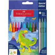 Faber-Castell: Sada fixů s dinosaury 10+3 ks