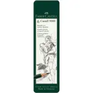 Faber-Castell: Sada grafitových tužek Castell 9000, 6 kusů v kovové krabičce