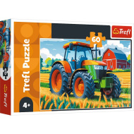 Farmářův traktor 60dílné puzzle - Trefl