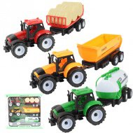 Farmer Truck: Třídílná sada farmářského traktoru s přívěsem 28cm