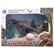 Figura dinosaura Tyrannosaurus Rex s vejcem a rostlinami