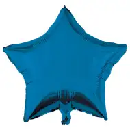 Fóliový balónek ve tvaru hvězdy – modrý 46 cm