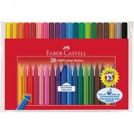 Grip barevné omyvatelné filcové fixy, sada 20 kusů - Faber-Castell