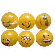 Gumový míč s motivem emoji, 23 cm, v různých variantách.