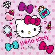 Hello Kitty papírové ubrousky – 2vrstvé, 33x33 cm, 20 ks